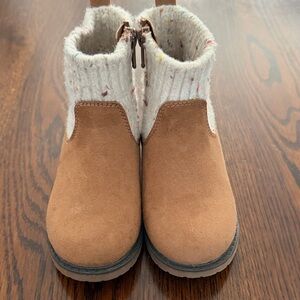 Cat & Jack Tan and Cream Kids Boots